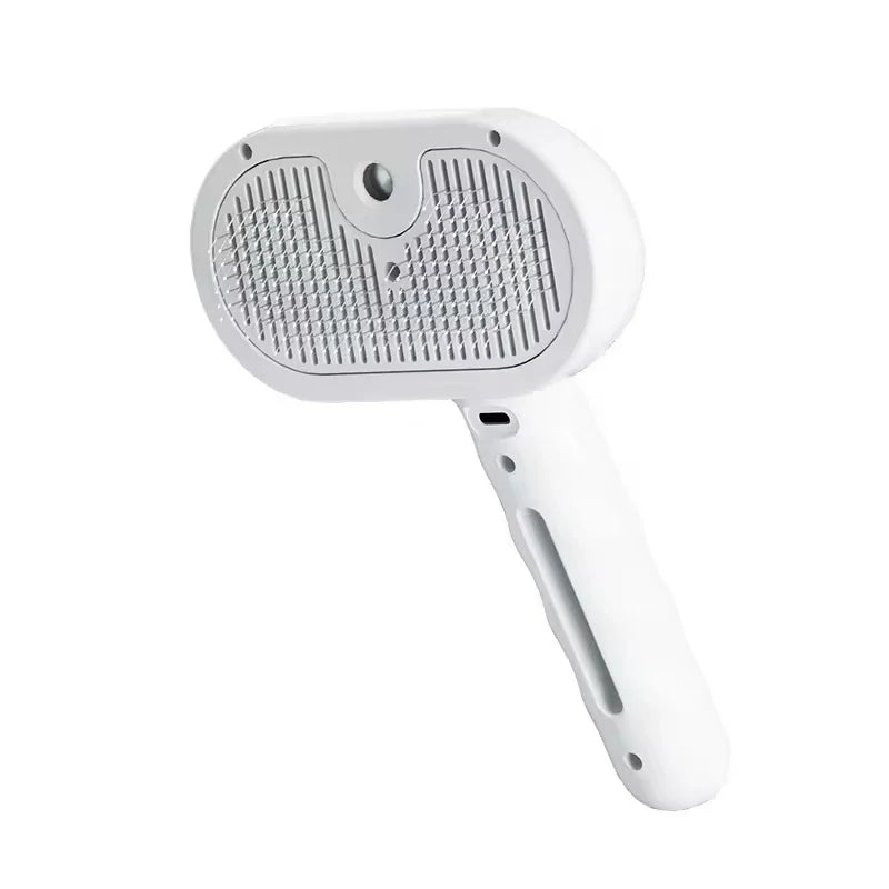 Cepillo de vapor para gatos y perros, herramienta eléctrica de vapor con función de vapor, accesorios para el cuidado de mascotas, removedor de pelo para gatos y perros.