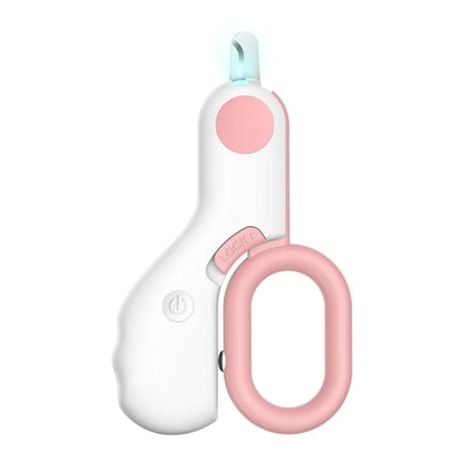 Cortauñas profesional con luz LED y cierre de seguridad, ideal para perros y gatos de todas las edades.