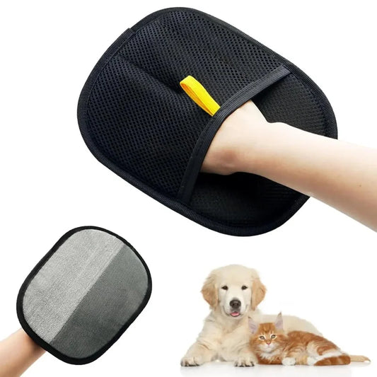 Guante quitapelos de mascotas 2025, de doble cara, para perros y gatos, para lavar, despojar y limpiar alfombras y sofás, reutilizable.