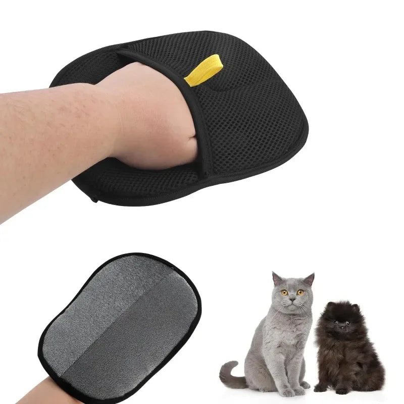 Guante quitapelos de mascotas 2025, de doble cara, para perros y gatos, para lavar, despojar y limpiar alfombras y sofás, reutilizable.