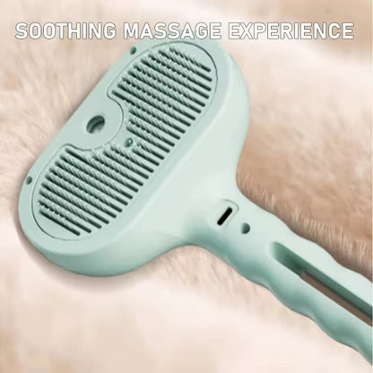 Cepillo de vapor para gatos y perros, herramienta eléctrica de vapor con función de vapor, accesorios para el cuidado de mascotas, removedor de pelo para gatos y perros.