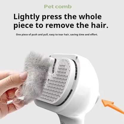 Cepillo de vapor para gatos y perros, herramienta eléctrica de vapor con función de vapor, accesorios para el cuidado de mascotas, removedor de pelo para gatos y perros.